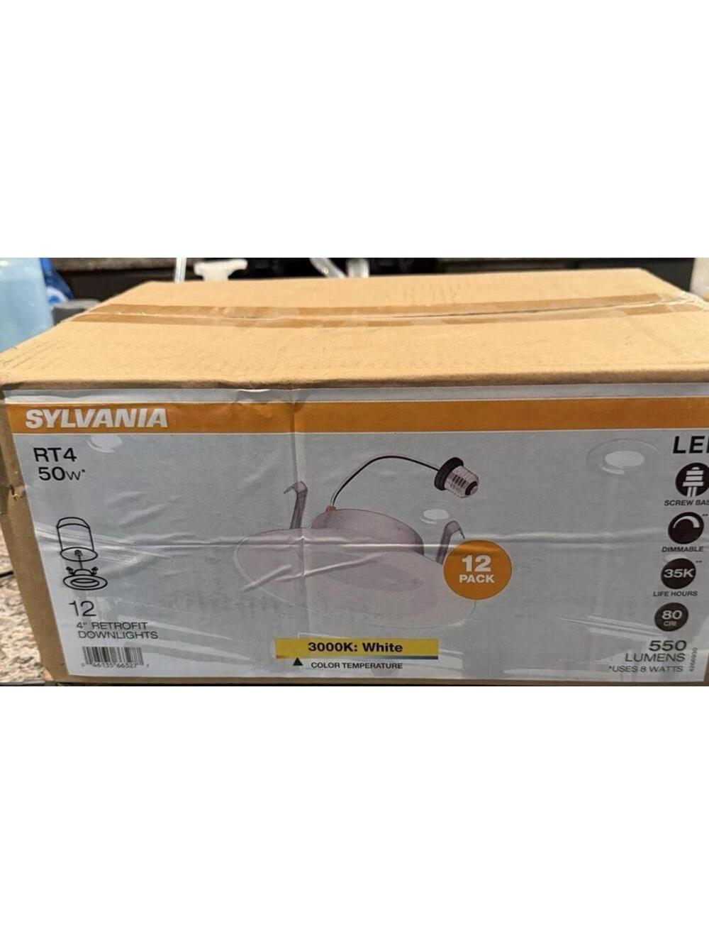 Sylvania LEDVANCE RT4 50W 4" LED Retrofit Downlights 3000K 550 Lumens Dimmable